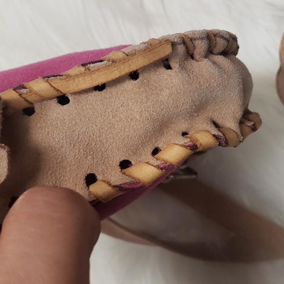 Purse pink leather hand crafted - Picture 12 of 12